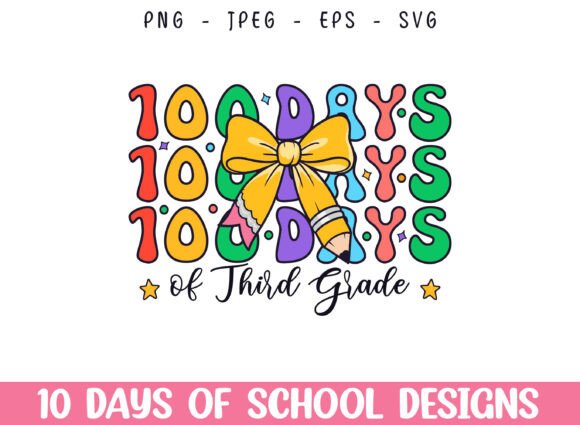 100 Days of Third Grade Kindergarten SVG