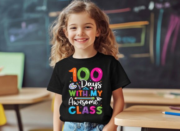 100 Days with My Awesome Class Svg