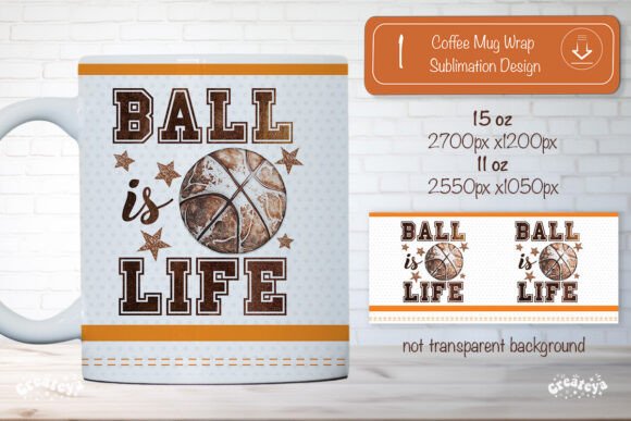 Basketball Mug Wrap Sublimation Quote
