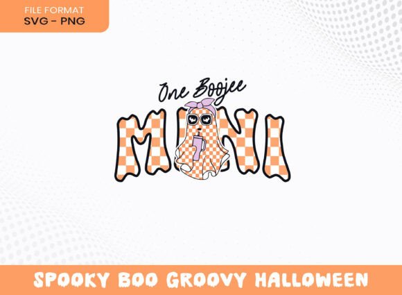 Boojee Mini Halloween Groovy Boo Bow SVG