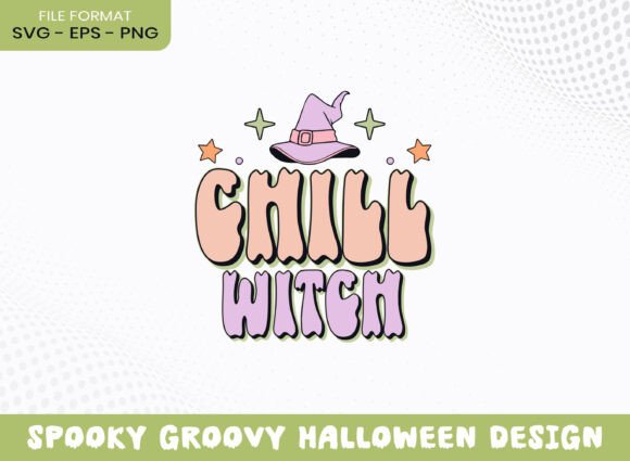 Chill Witch Groovy Halloween Season SVG