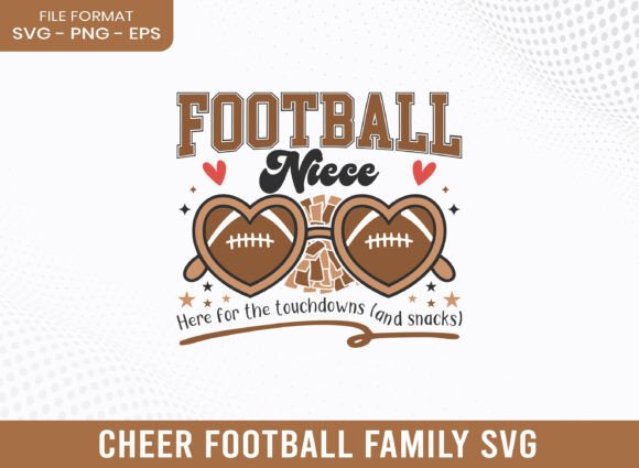 Football Niece Cheer Football Family SVG