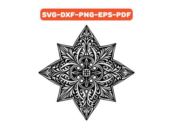 Mandala Patterns Cross SVG Vector
