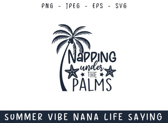 Napping Under Palm Summer Vibe Chill SVG