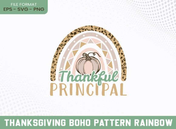 Thankful Principal Thanksgiving Boho SVG