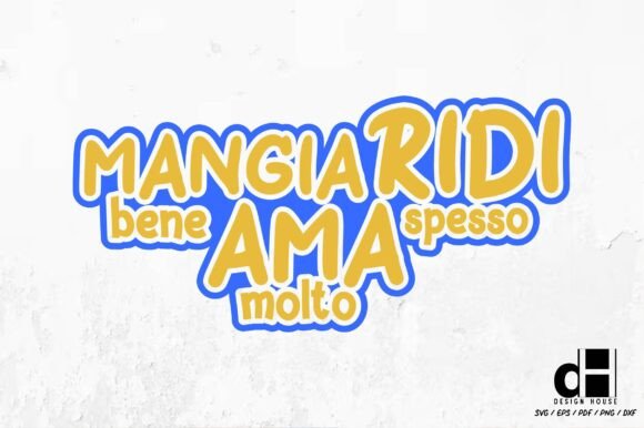 Trendy Mangia Bene Ridi Spesso SVG PNG